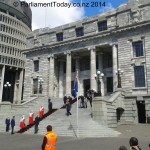 Judges ascend Parliament steps